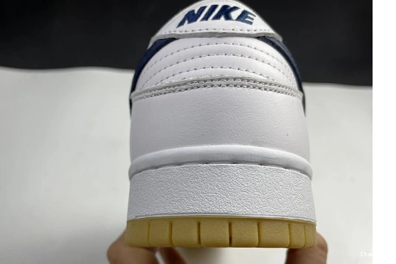 Navy Orange Nike Low SB White CZ2249-100 Dunk Label 1004